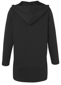Offene Longjacke mit Kapuze