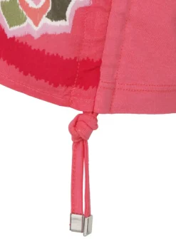 Print Blusenshirt mit einfarbigem Jersey-Rückteil