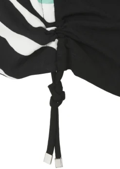 Print Blusenshirt mit schwarzem Rückteil