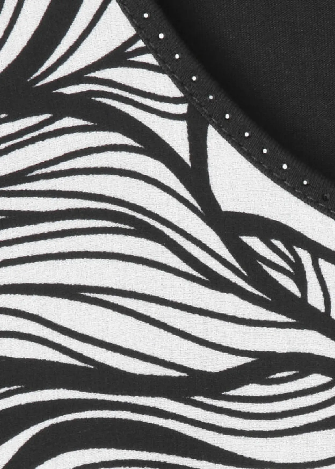 Print-Blusenshirt mit schwarzem Jersey-Rückteil