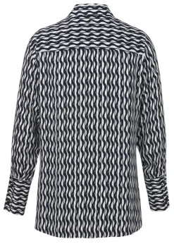Print-Hemdbluse aus fließender Viskose