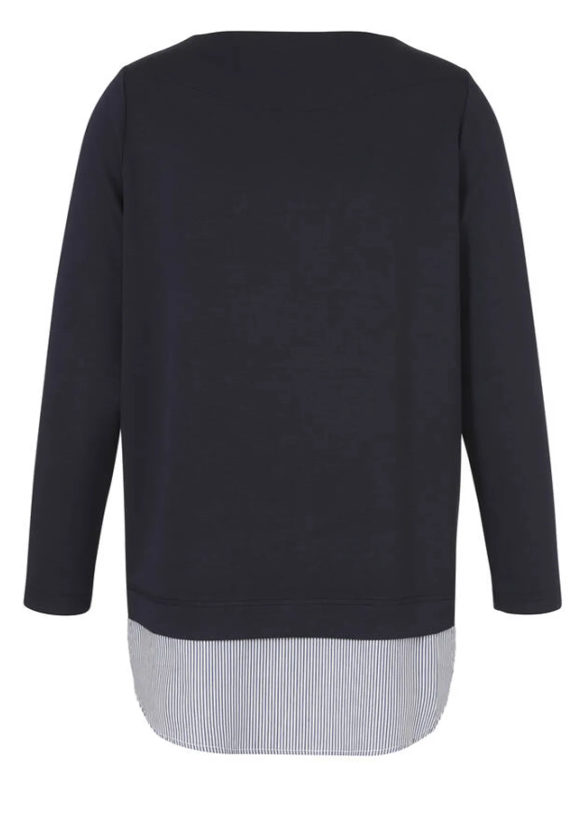 Raffiniertes Sweatshirt mit Blusen-Einsatz