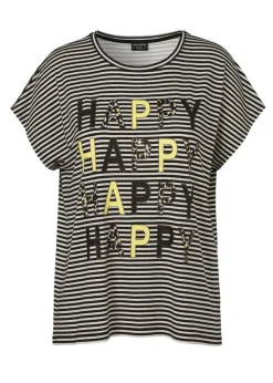 Ringel-Shirt mit überschnittenen Schultern