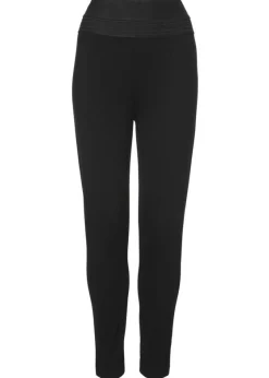 Schlichte Schlupfhose in unifarbenem Design