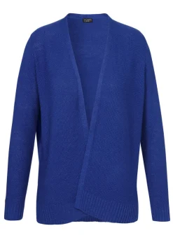 Schlichte Strickjacke aus unifarbenem Stoff