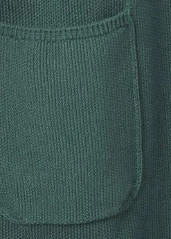 Schlichte Strickjacke in unifarbenem Stil