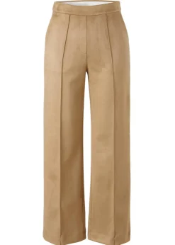 Schlupfhose in Veloursleder-Optik