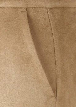 Schlupfhose in Veloursleder-Optik