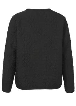 Schwarze Jacke mit Strukturmuster