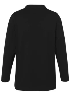 Schwarzes Sweatshirt mit Mottospruch