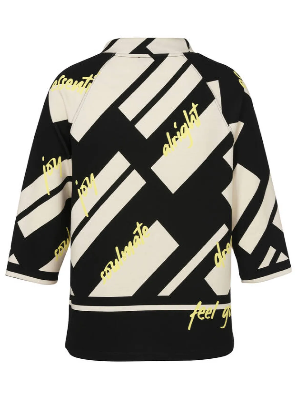 Scuba Print Sweatshirt mit 3/4 Ärmeln