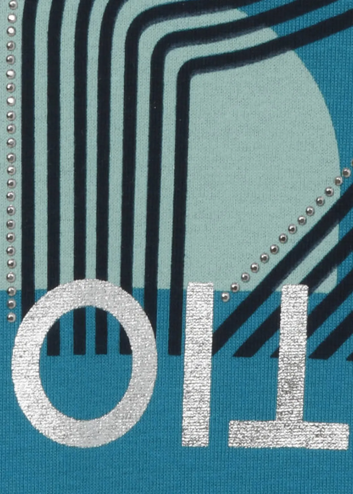 Softes 3/4 Arm Baumwoll-Shirt mit Front Motiv