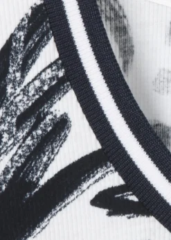 Softes Baumwoll-Stretch Print-Shirt Halbarm