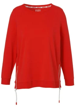 Softes Baumwoll-Sweatshirt mit Zierzippern