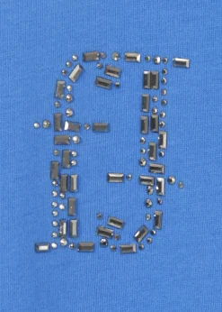 Softes Halbarm-Shirt mit Schmuck-Emblem