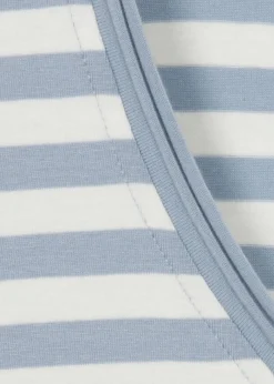 Softes Ringel-T-Shirt mit V-Ausschnitt