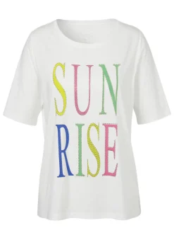 Softes Shirt mit geschmücktem Letter-Print