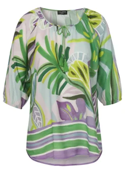 Sommerliche Schlupf-Bluse mit floralem Print