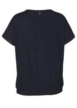 Sommerliche Viskose-Bluse mit überschnittenen Schultern