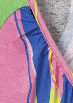 Sommerliches Print-Shirt mit Gummizug-Saum