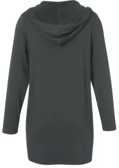 Sportive Kapuzensweatjacke mit Glitzersteinen