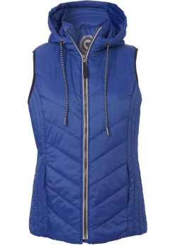 Sportive Steppweste in unifarbenem Design