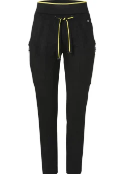 Sportive Stoffhose mit Ziernähten