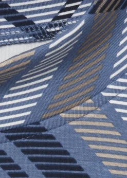 Stehkragen Sweatshirt mit Grafik-Print