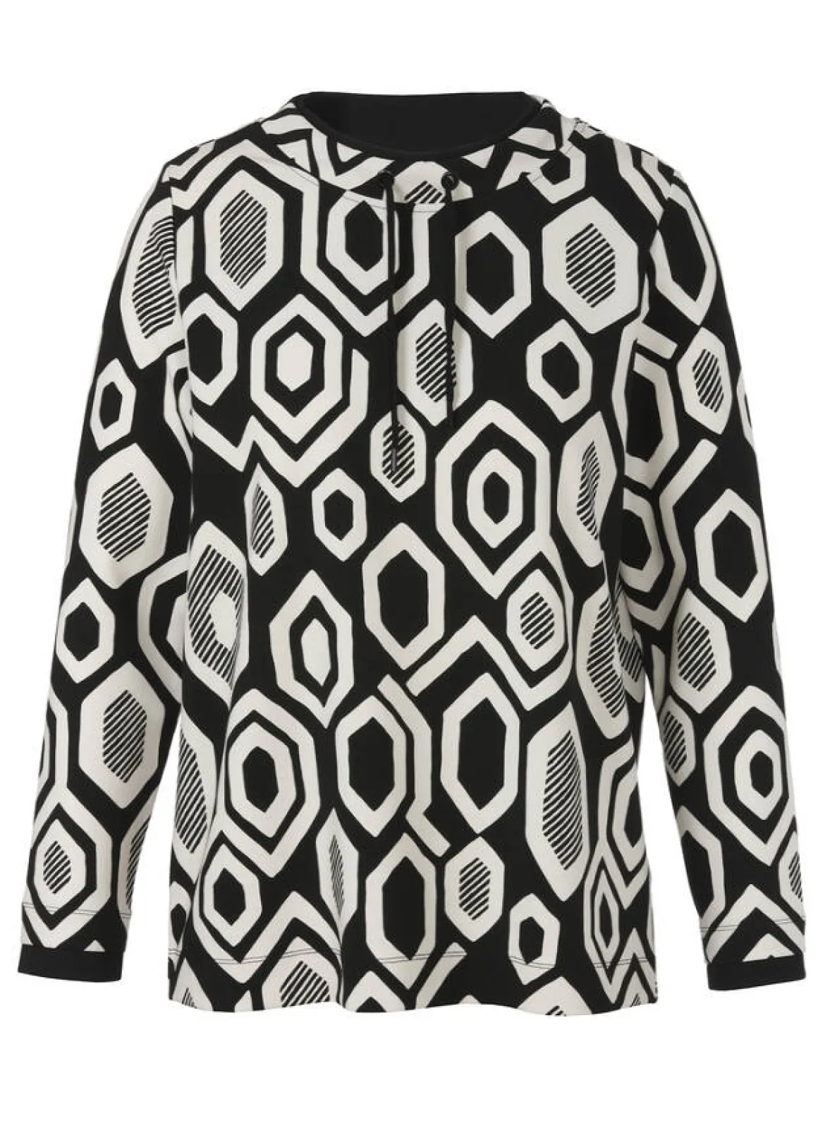 Stehkragen-Sweatshirt Creme