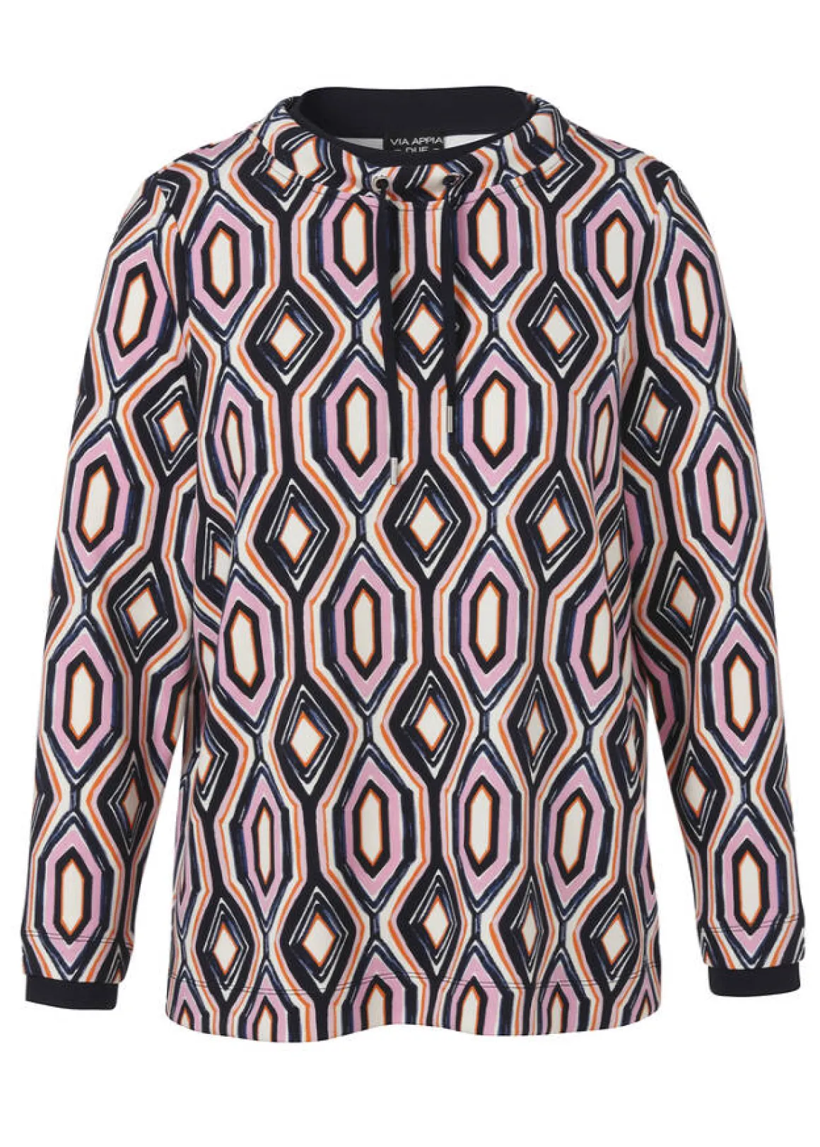 Stehkragen-Sweatshirt mit Print Marine Multicolor
