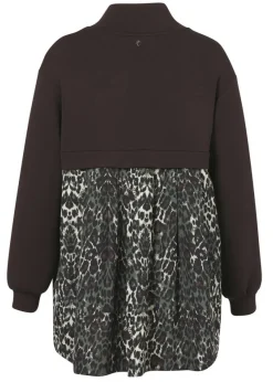 Stehkragen-Sweatshirt mit Leo-Details