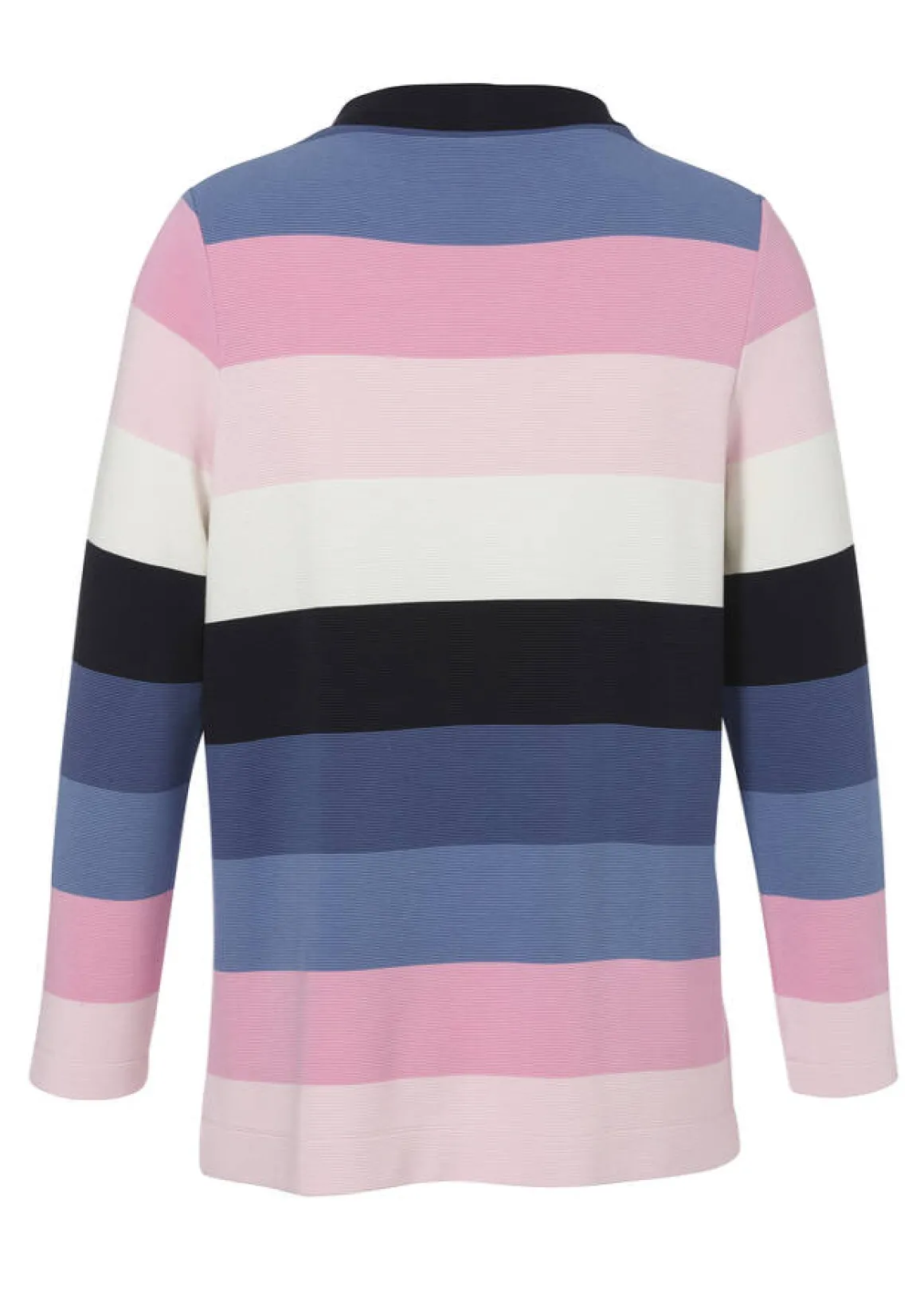 Stehkragen-Sweatshirt Multicolor mit Streifen