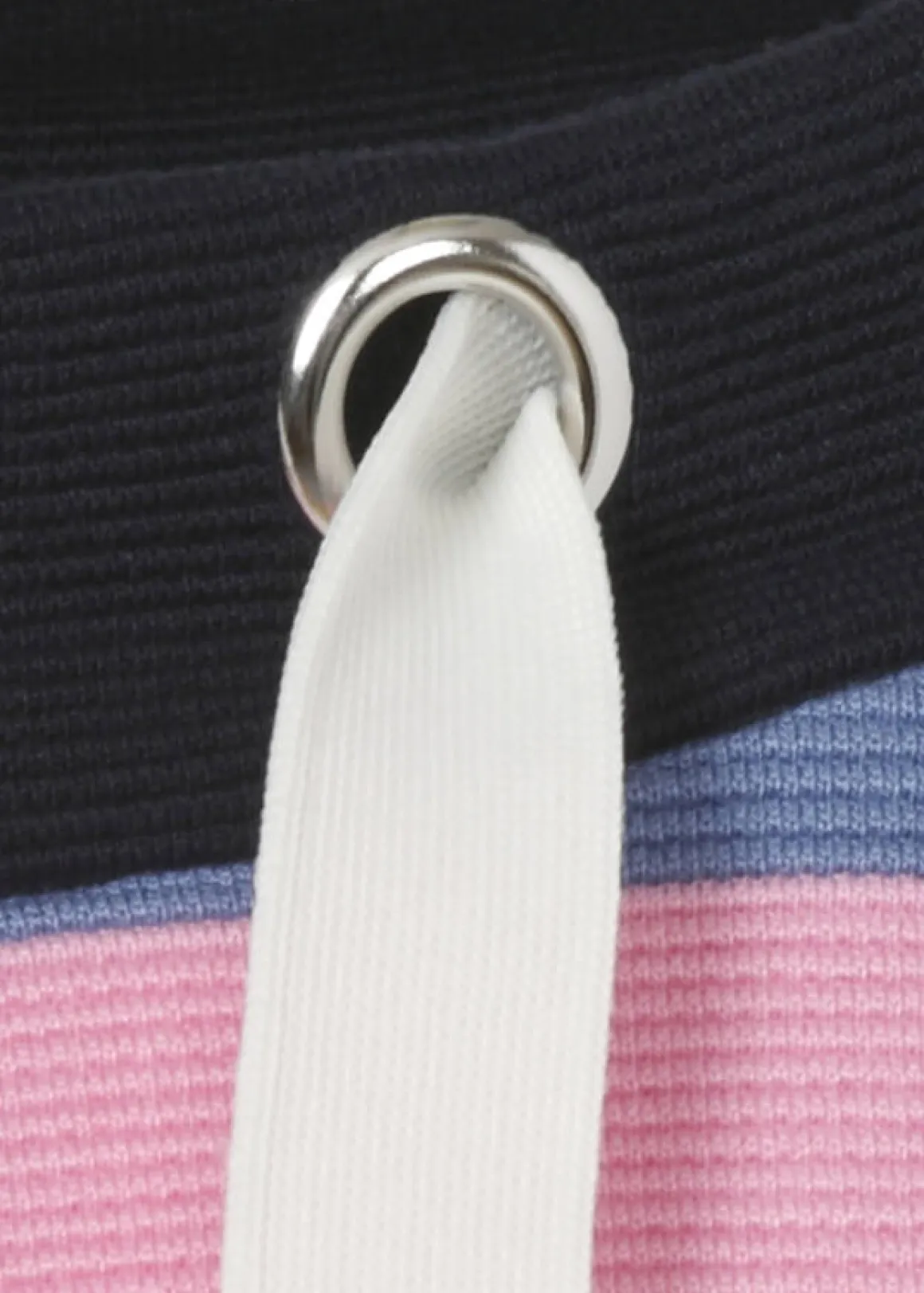 Stehkragen-Sweatshirt Multicolor mit Streifen