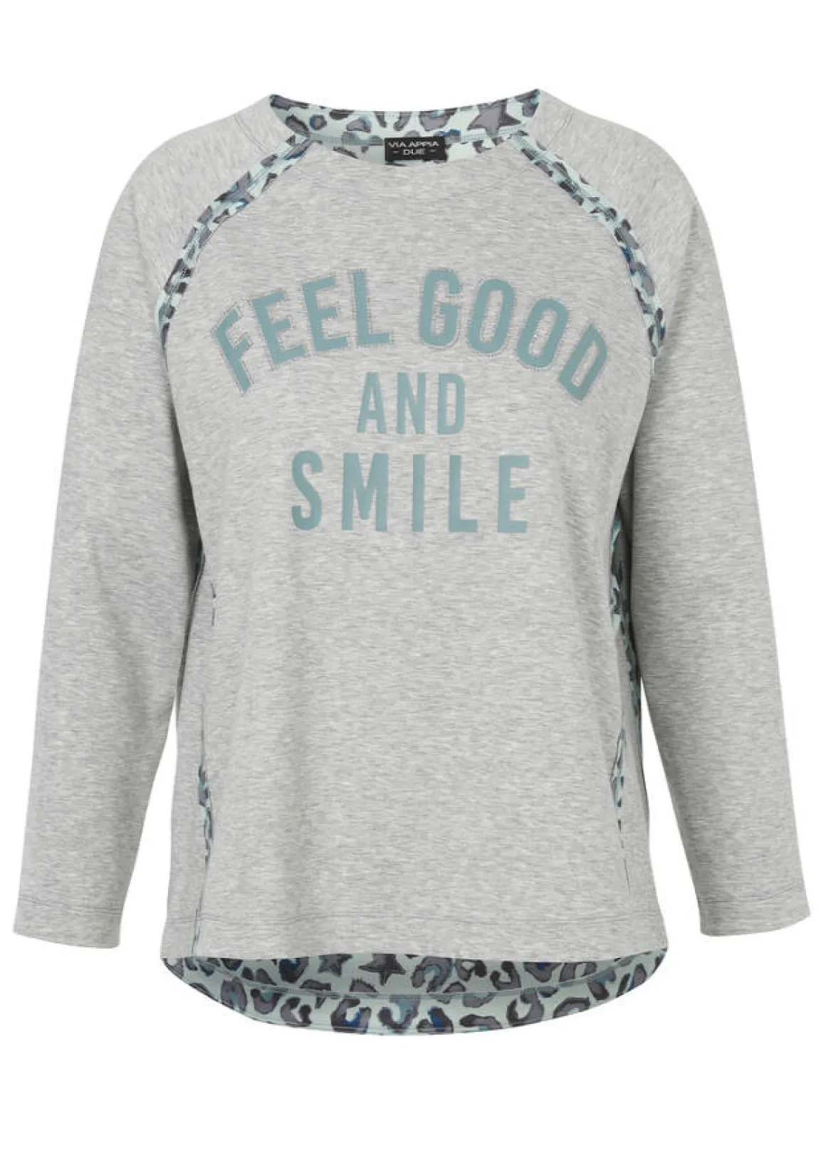 Sweatshirt mit geschmücktem Motto-Print