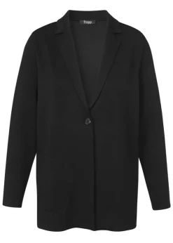 Topmodischer Sweat-Blazer Schwarz