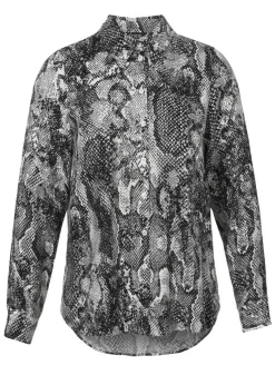 Trendy Hemdbluse Snake-Print