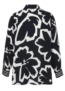 Viskose Hemdbluse Flower-Print