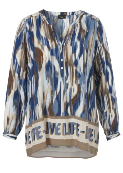 Viskose Schlupfbluse mit Allover-Print