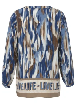 Viskose Schlupfbluse mit Allover-Print