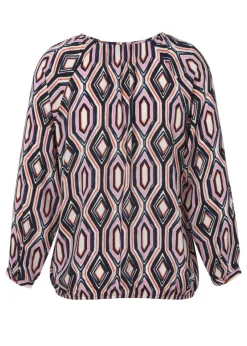 Viskose Schlupfbluse mit Gummizugsaum