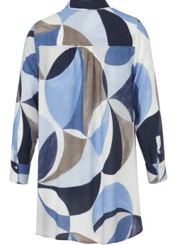 Viskosebluse in A-Passform mit Allover-Muster