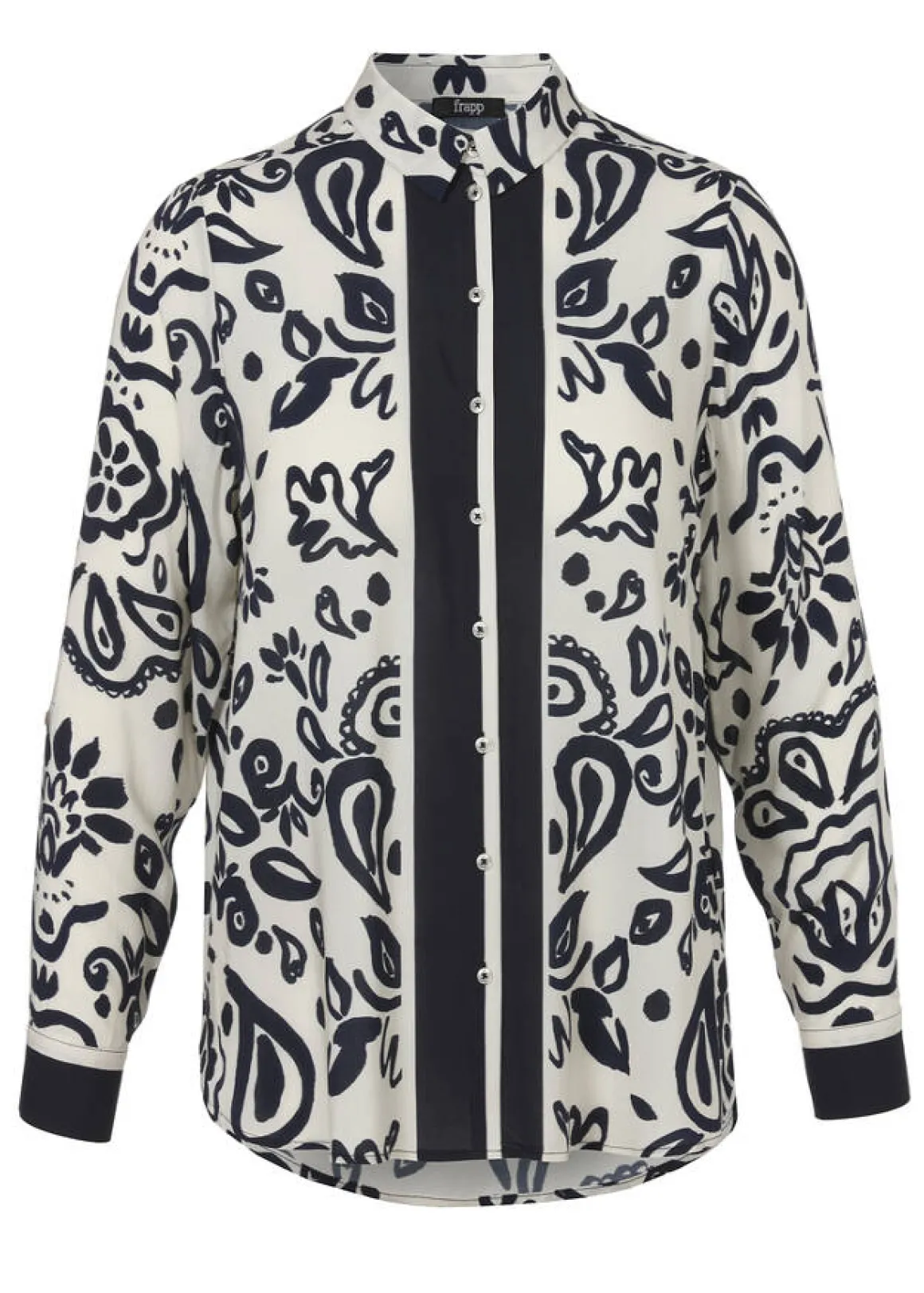 Viskose-Print-Bluse Bicolor