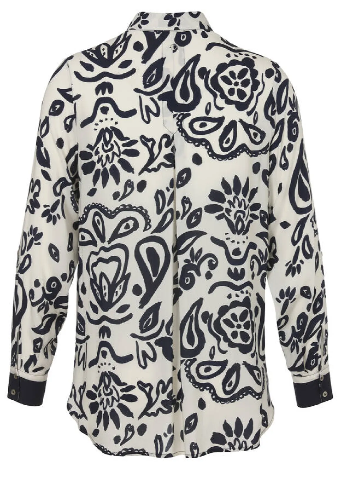 Viskose-Print-Bluse Bicolor