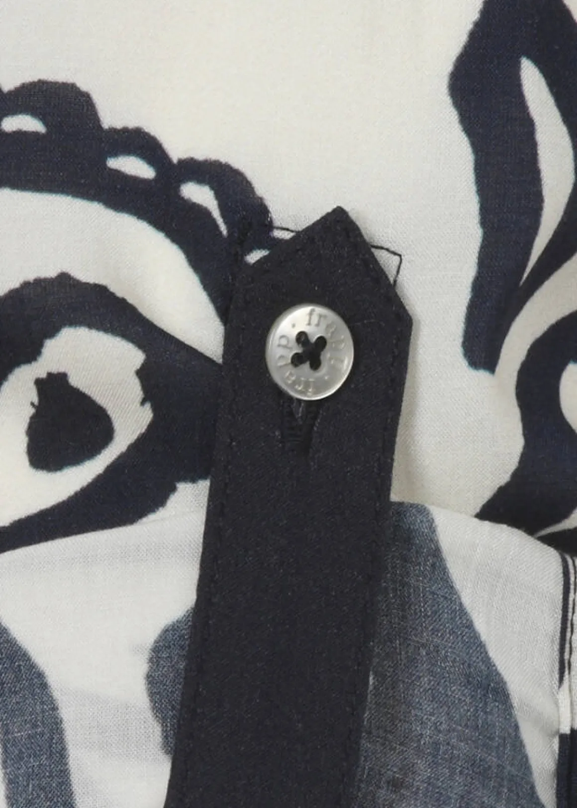 Viskose-Print-Bluse Bicolor