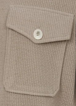 Warme Hemdbluse mit Strukturmuster