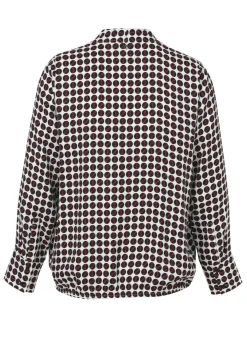 Zarte Viskose-Print Bluse im Blouson-Style