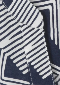 Zarte Viskose-Print-Bluse mit Gummizugsaum