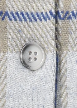 Zeitlose Langarmbluse mit kariertem Allover-Muster