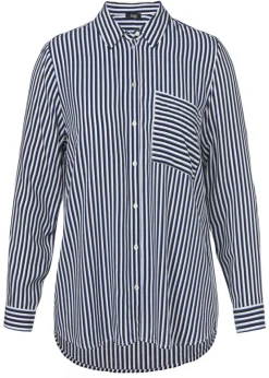 Zeitlose Langarmbluse mit Allovermuster