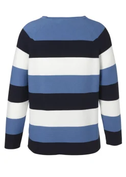 Zeitloser Strickpullover mit gestreiftem Allover-Muster